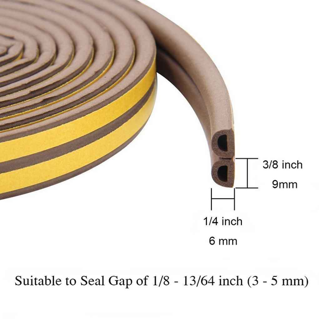 [Coco] Indoor Weather Stripping Window Seal Strip Doors Windows Soundproofing Weatherstrip Gap Blocker D Type