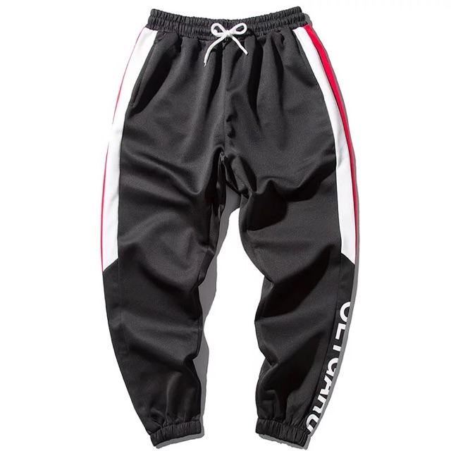 Quần jogger nỉ unisex Đen Chữ Dưới nam nữ phong cách ulzzang Wind | BigBuy360 - bigbuy360.vn