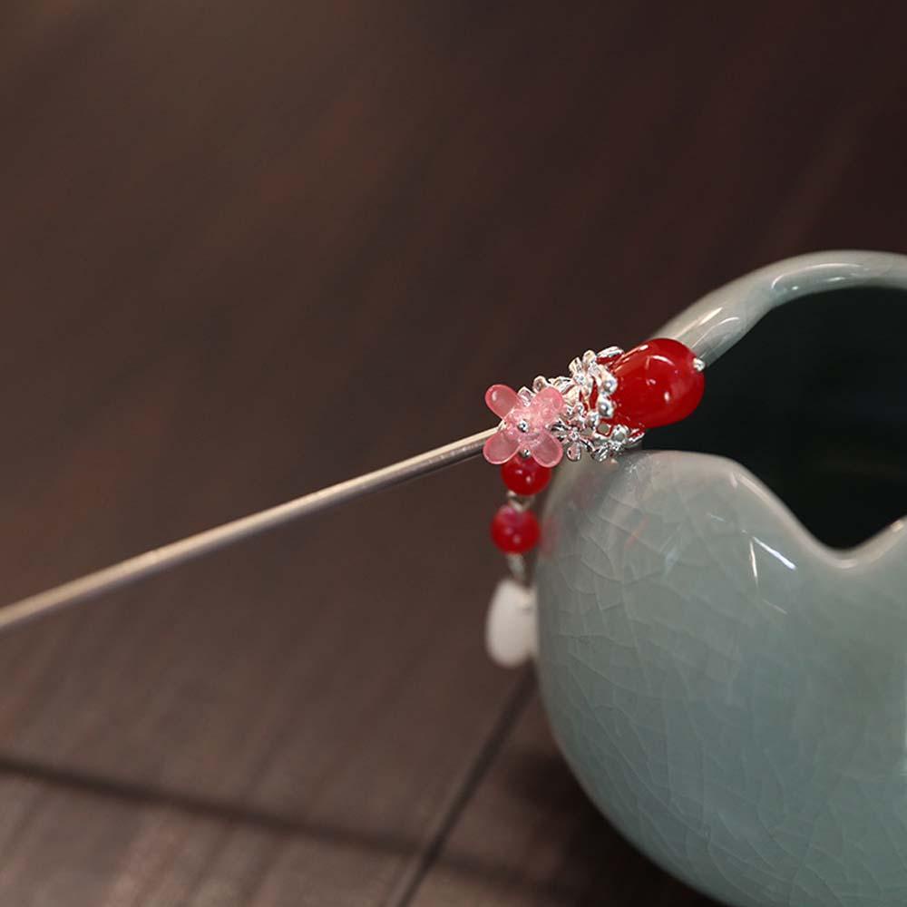 Trâm Cài Tóc Kim Loại Hình Hoa Phong Cách Trung Quốc Cổ Điển Cho Nữ