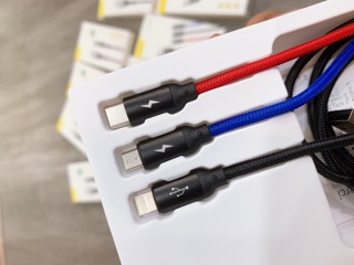 [ Cáp Sạc Đa Năng 3 Cổng ] Lighting + TypeC + Micro BASEUS Chính Hãng