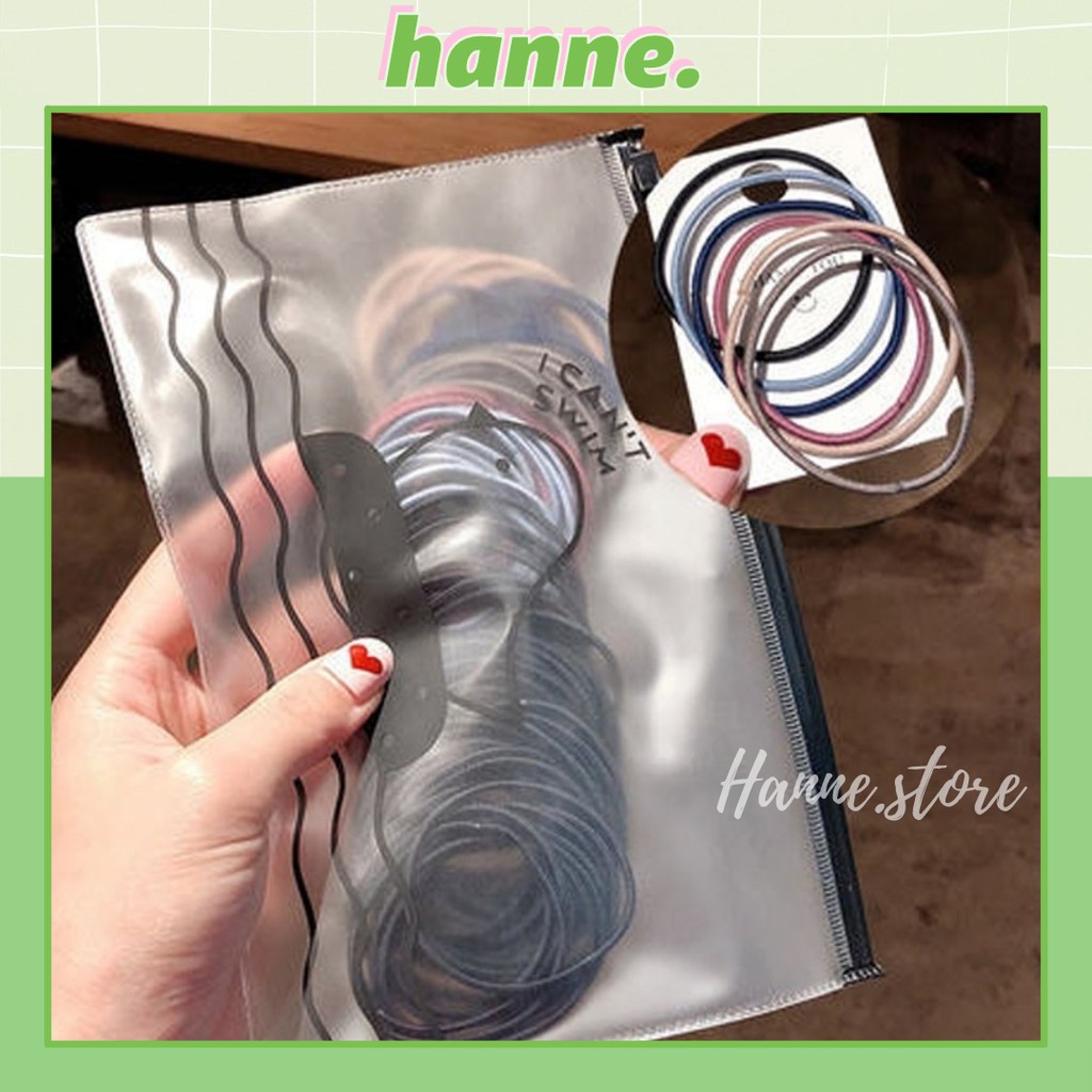 Combo 4 Dây buộc tóc basic đáng yêu nhiều màu