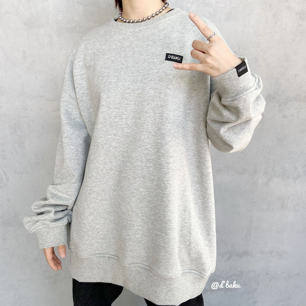 Áo Sweatshirt nỉ tay dài D'BAKU Basic Logo