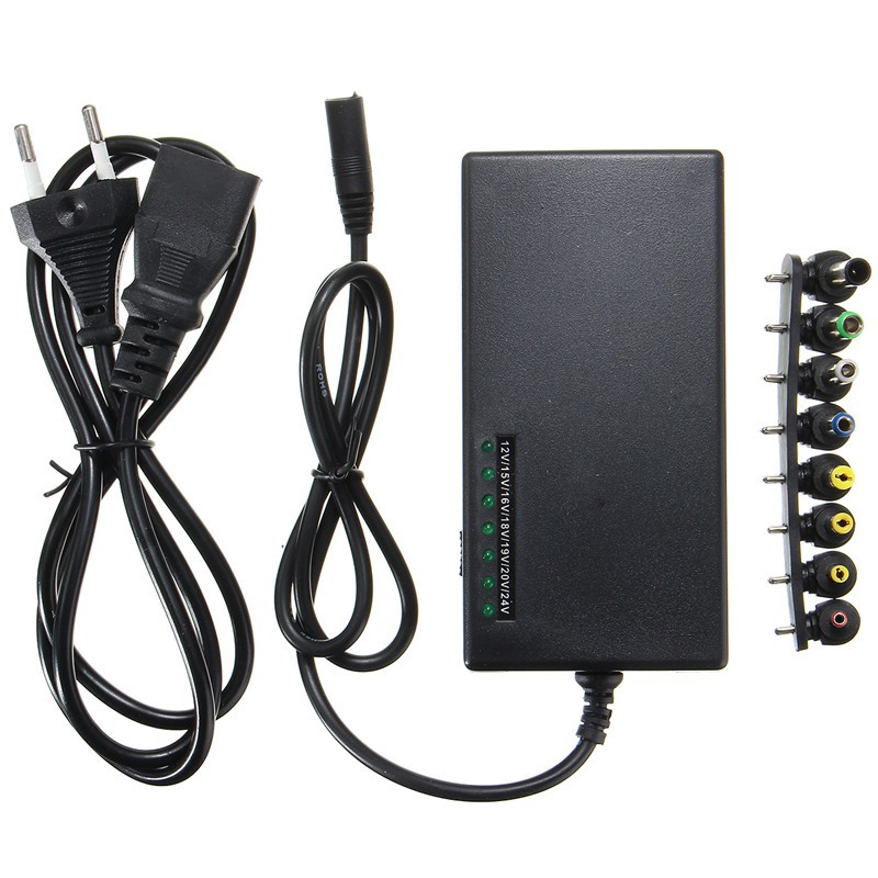 Sạc đa năng 96W ZH 4096 - 8 đầu thay đổi được 12 V/15V / 16V / 18V / 19V / 20V / 24V ( không xài được đầu Dell và HP lớn