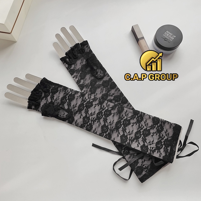 Găng tay lưới nữ hở ngón sexy dây đeo ren BLACKPINK biểu diễn sân khấu Phong cách Lolita style