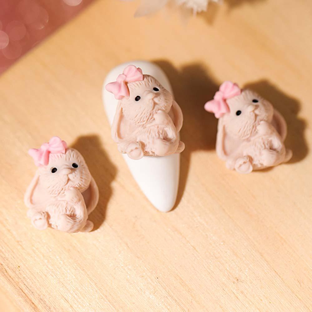 Phụ Kiện Trang Trí Móng Nghệ Thuật 3D DIY Hình Thỏ / Gấu Xinh Xắn