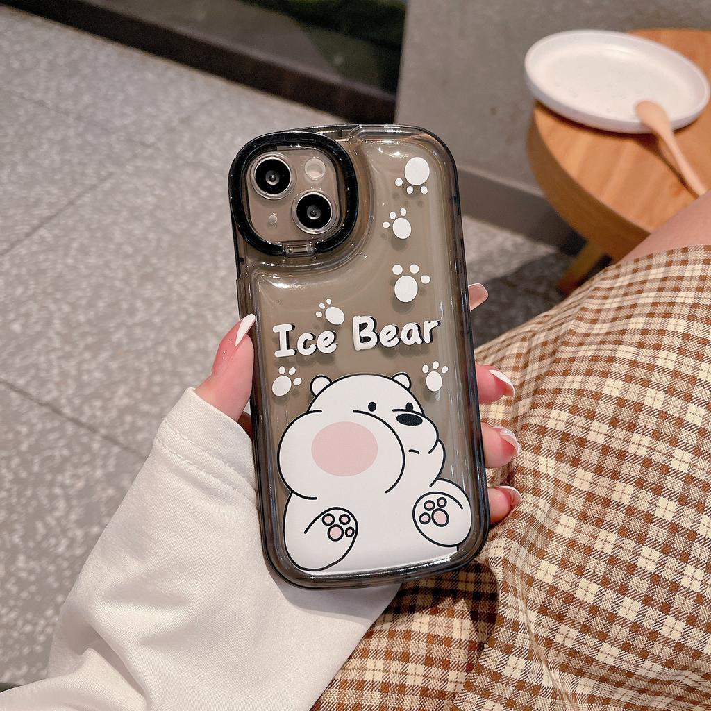 Ốp Điện Thoại Cho IPhone 14promax 14 13promax 13 12 11 Dễ Thương Nắp Đậy Ống Kính Máy Ảnh Hình Gấu Trúc Đáng Yêu Ốp