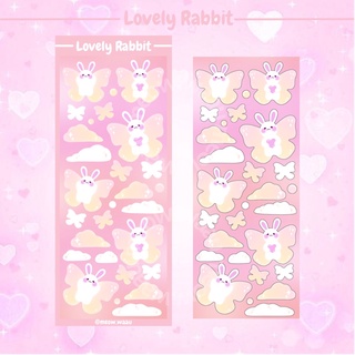 Sticker lovely rabit - Pink