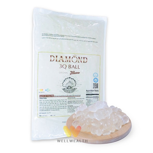 Trân châu 3Q Diamond nguyên liệu pha chế đồ uống, topping đồ uống - Nhập khẩu Đài Loan