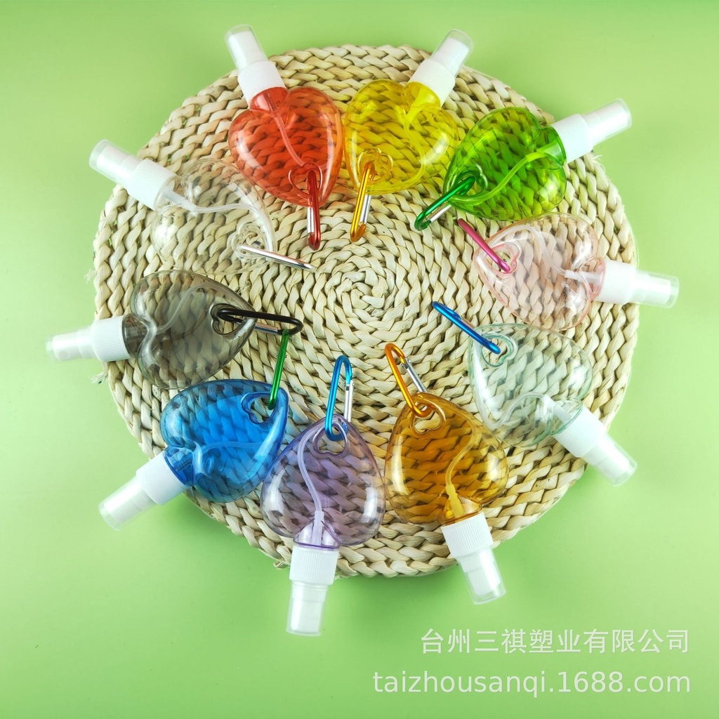 Chai Xịt Cồn Có Dây Treo Móc Khóa Hình Trái Tim Xinh Xắn Dành Cho Học Sinh, Văn Phòng