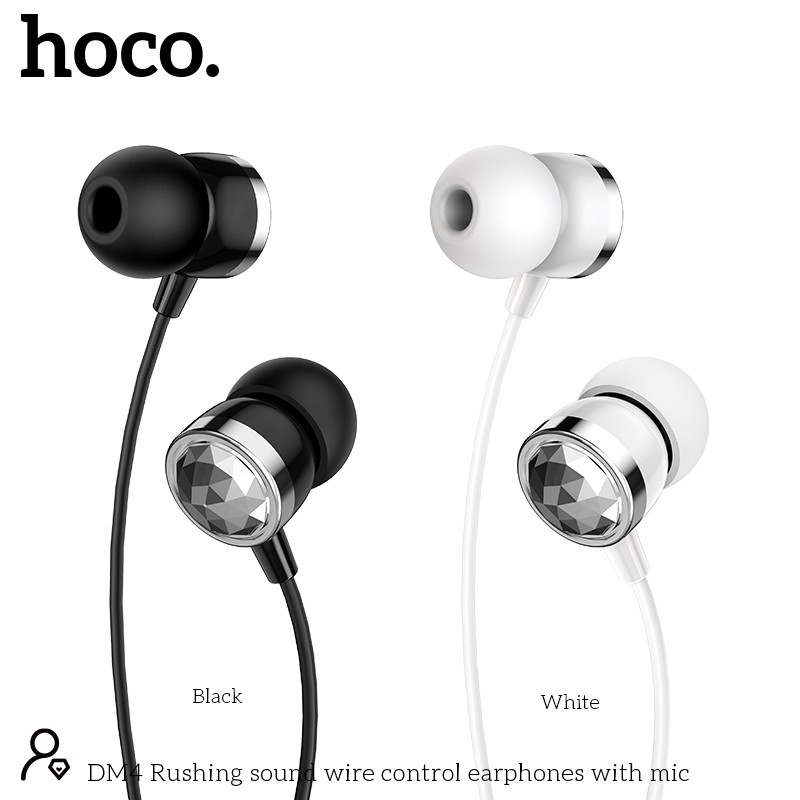 Tai nghe Hoco DM4  dài 1,2m  tương ứng với nhiều thiết bị hỗ trợ jack 3,5mm