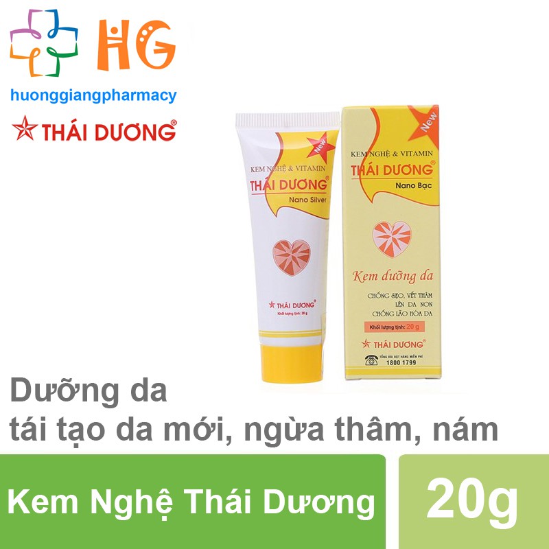 Kem nghệ thái dương - Tinh chất nano bạc, dưỡng da, tái tạo da mới (Tub 20g)