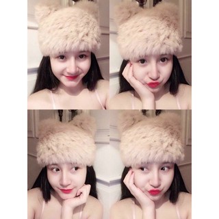 Mũ lông thỏ tai gấu