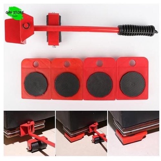 Bộ dụng cụ di chuyển đồ đa năng gồm (4 kệ bánh xe và 1 cây nâng), hỗ trợ nâng chuyển đồ nặng nội thất gia đình tiện lợi