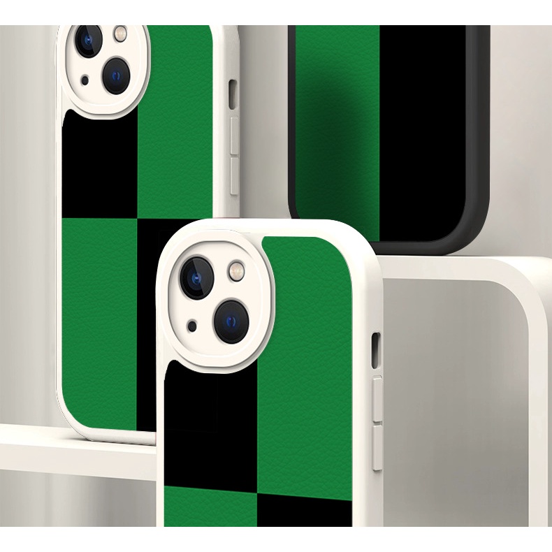 Ốp Điện Thoại Silicon Mềm Hình Vuông Hai Màu Cho IPhone 12 13 11 Pro Max X Xs Max Xr 7 8 Plus
