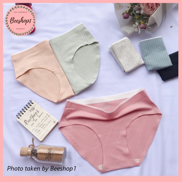 Quần lót nữ không viền, quần lót cotton không đường may thấm hút mồ hôi QC34