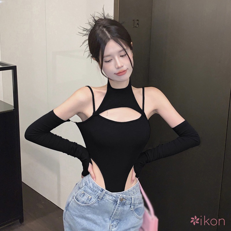 Áo Liền Quần Màu Sắc Đơn Giản Phong Cách Hàn Quốc Cho Nữ