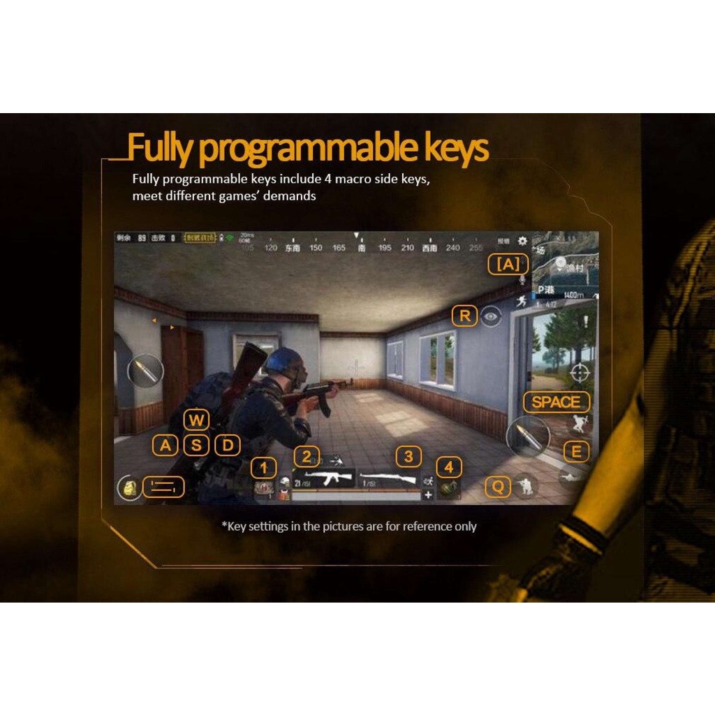 Lux T9X Đơn Tay Cơ Bàn phím Chơi Game hoàn toàn có thể lập trình USB có dây bàn phím có đèn nền RGB cho PUBG E- thể thao
