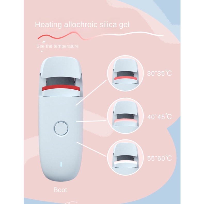 Dụng Cụ Uốn Lông Mi Bằng Điện Sạc USB Lâu Trôi Tiện Lợi