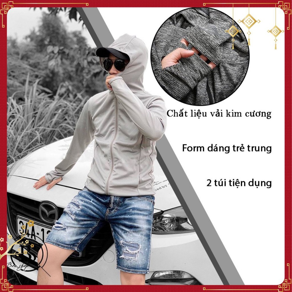 Áo chống nắng SALE cuộn nhỏ gọn cho nam nữ toàn thân tay dài vải kim cương ,xước cao cấp giá rẻ hot nhất 2021