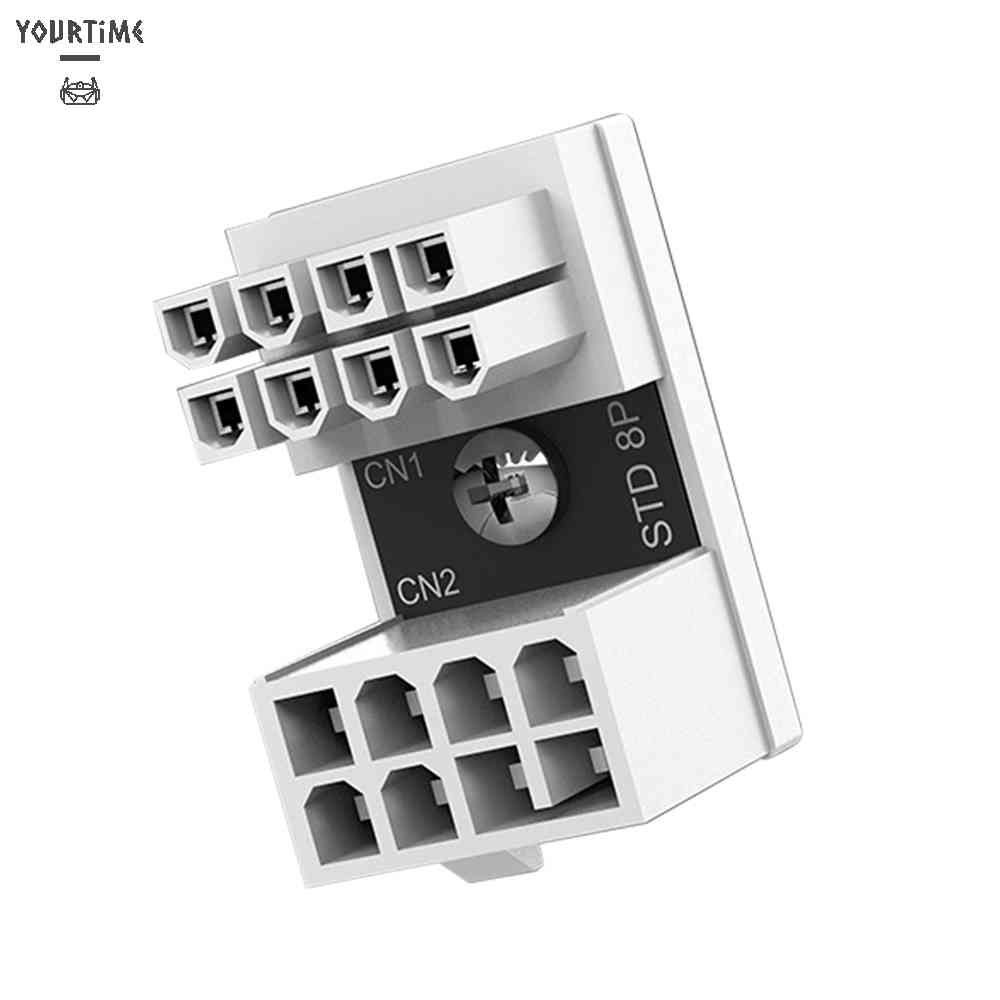 Đầu Chuyển Đổi ATX 8 Pin Female Sang 8 Pin Male 180 Độ Cho Thẻ Đồ Họa Để Bàn GPU