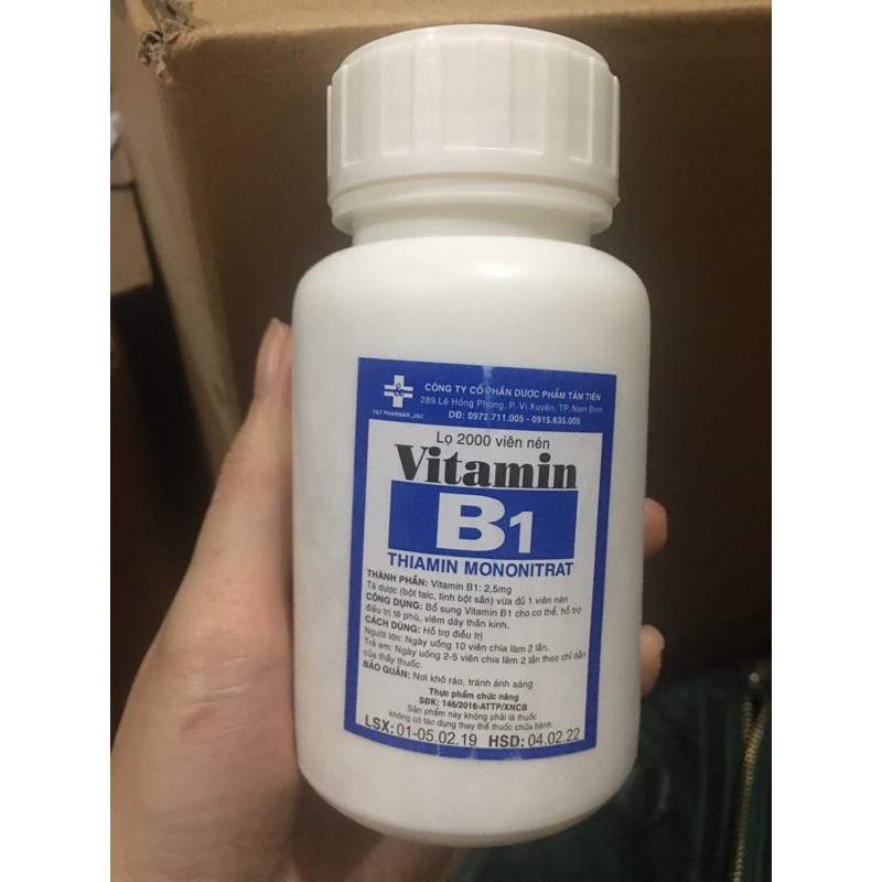 Vitamin B1 lọ 2000 viên (30k/lọ )