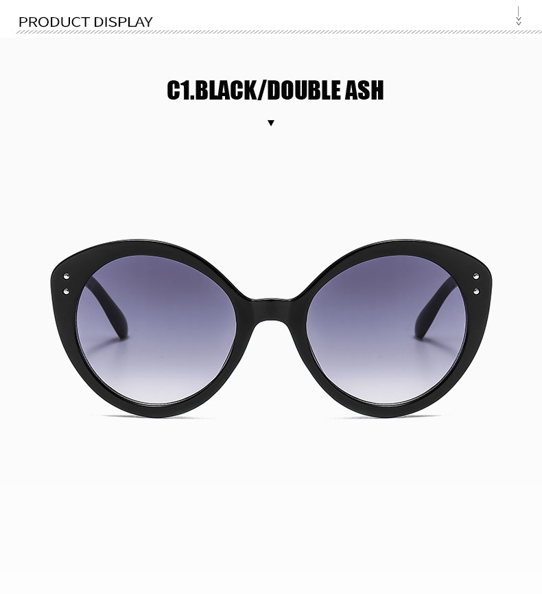 Kính Mát Mắt Mèo Gọng Kim Loại Phong Cách Retro Cho Nữ