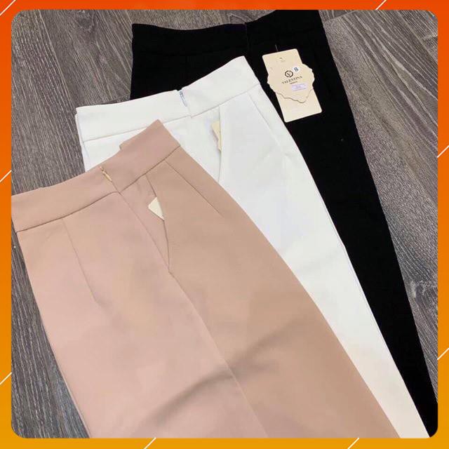 Quần tây ống rộng lưng cao [Hàng Cao Cấp] Quần tây nữ ống rộng khoá sườn, vải tuyết mưa sang xịn mịn | BigBuy360 - bigbuy360.vn