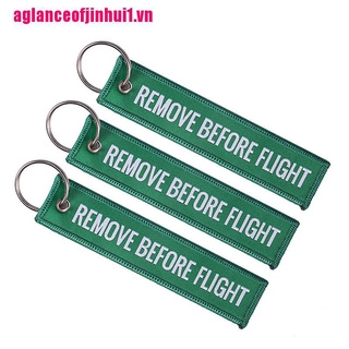 Móc khóa thêu Remove Before Flight
