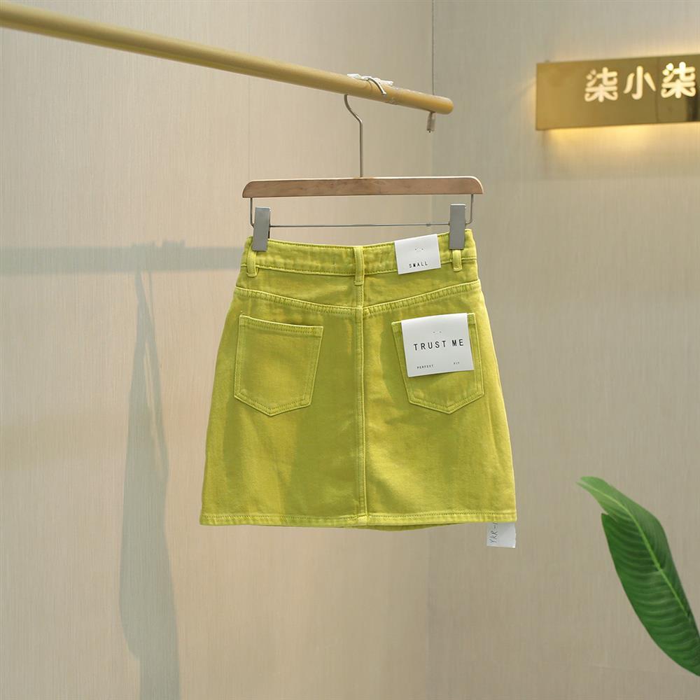 Chân Váy Denim Dáng Chữ A Lưng Cao Phong Cách Hàn Quốc Thời Trang Mùa Hè Mới