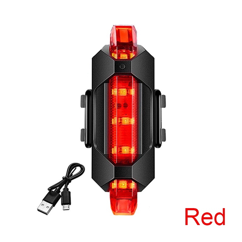 Bộ Đèn Chiếu Sáng Phía Trước Có Thể Sạc Lại Bằng Cổng USB Kèm Đèn Đuôi Dễ Lắp Đặt 3 Chế Độ Dành Cho Xe Đạp Leo Núi