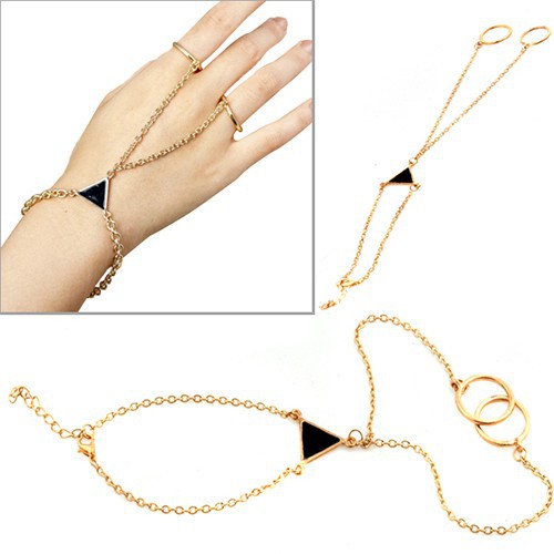 Vòng tay hợp kim phối nhẫn cho nữ