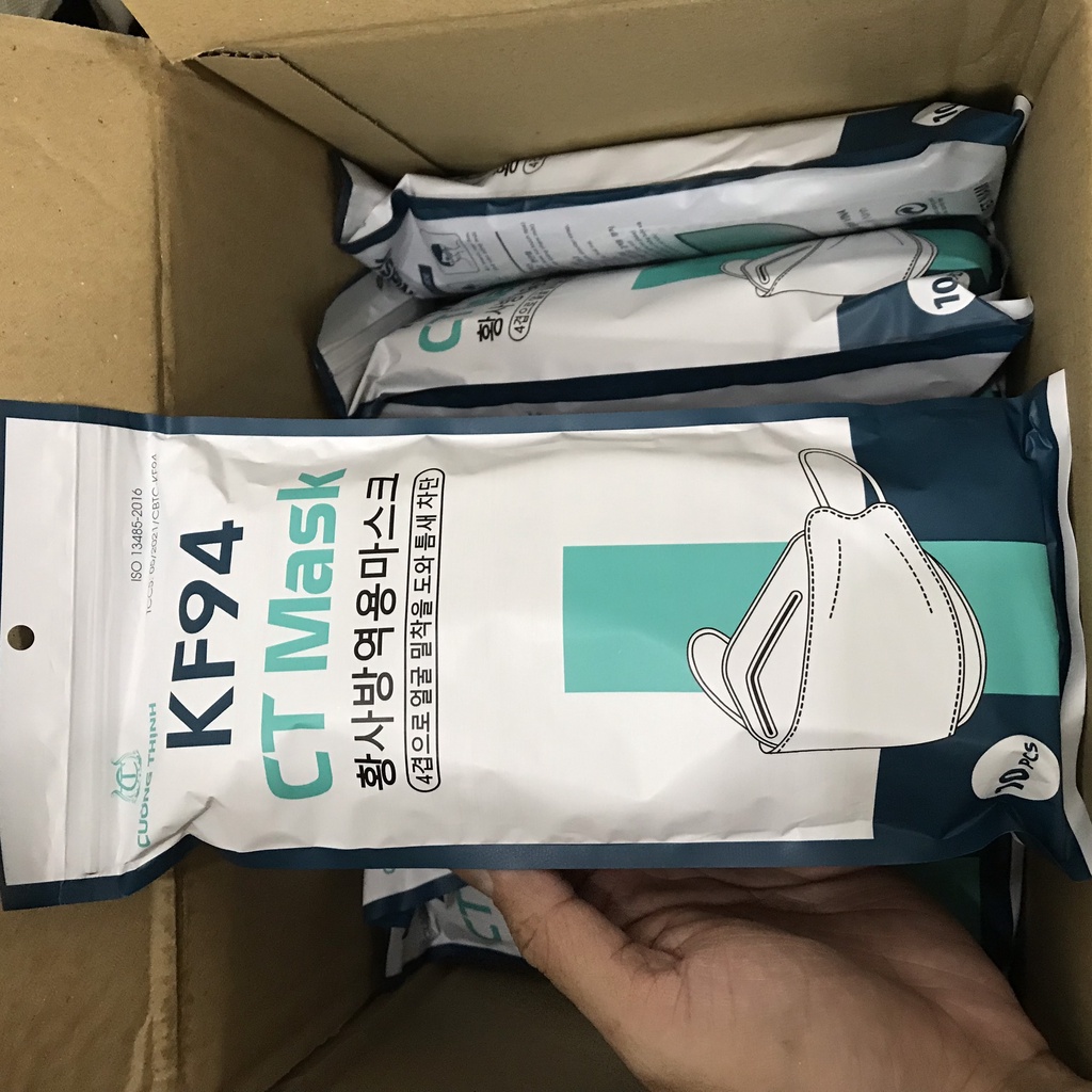 [Túi 10 cái] Khẩu trang KF94, Khẩu trang 4D phong cách Hàn Quốc 4 lớp kháng khuẩn, ôm sát mặt. Hàng công ty chất lượng | BigBuy360 - bigbuy360.vn
