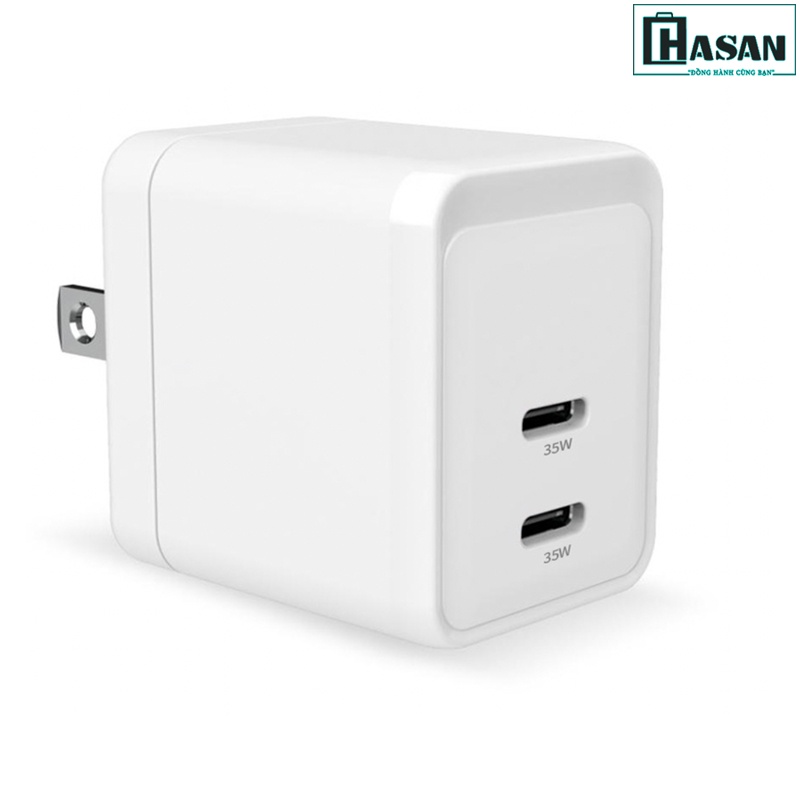 Sạc nhanh dành cho iPhone 14/13/12 HYPER GAN II DUAL USB-C PPS 33W/PD 35W-HJG35NA
