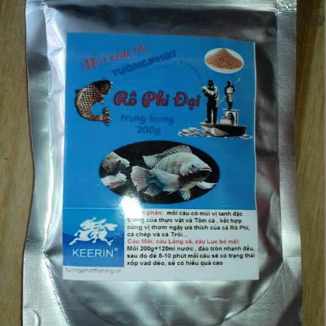 mồi câu cá rô phi đại gói 200gram