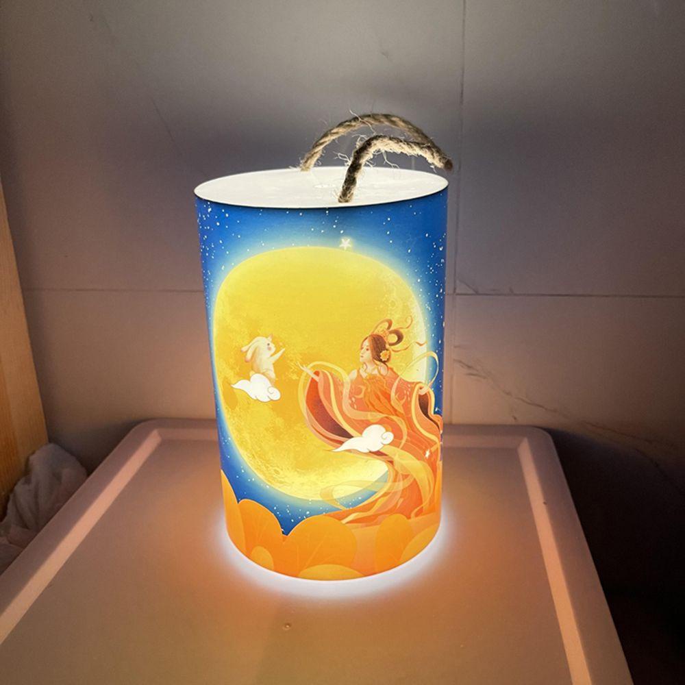 YIYU Lồng Đèn Hình Trụ Vuông Bằng ABS Dạ Quang Trang Trí Lễ Hội