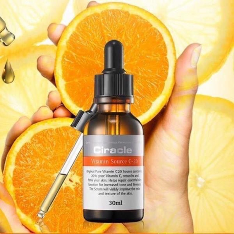 Tinh chất serum phục hồi B5 Ciracle và dưỡng trắng vitamin C Ciracle C20 - Hàng chính hãng