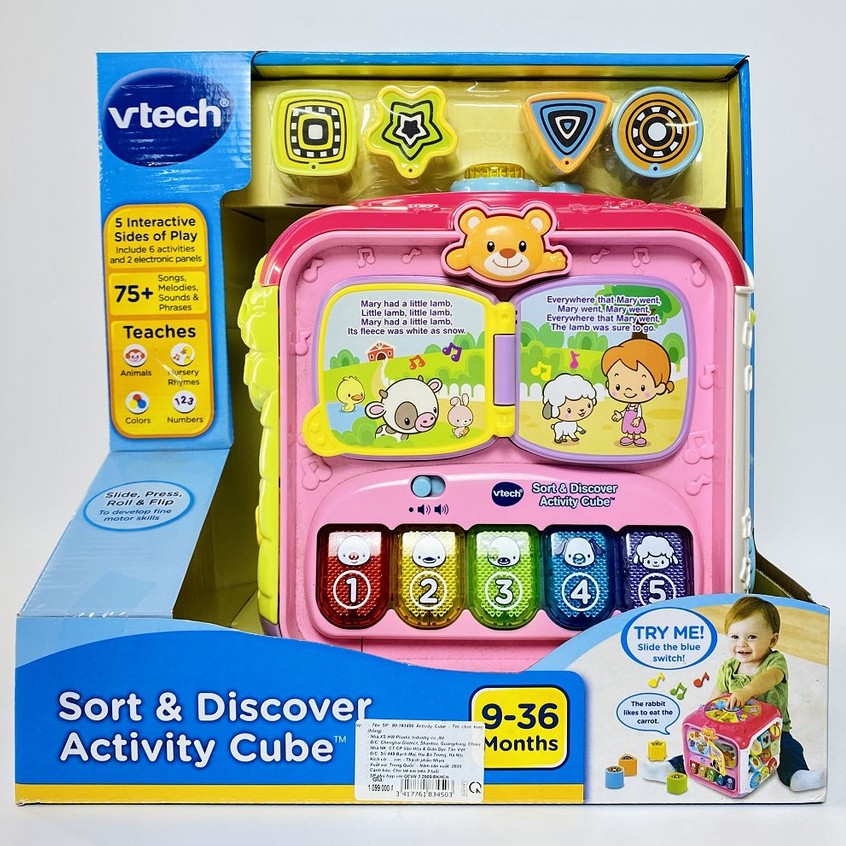 Đồ Chơi Trẻ Em Vtech - 80-183450 Activity Cube - Trò Chơi Tổng Hợp (Hồng)