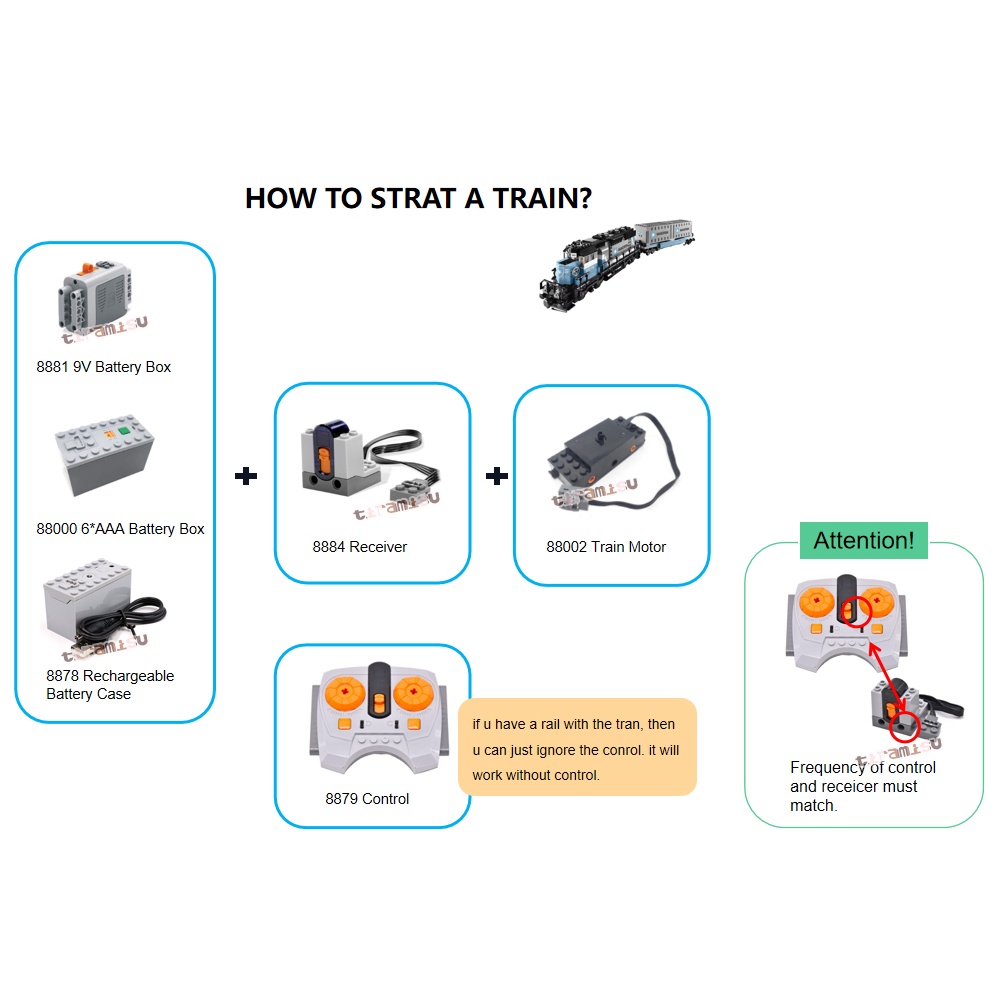 Bộ Mô Hình Lắp Ráp Xe Lửa Điều Khiển Từ Xa Ev3 Ir Tốc Độ Cao