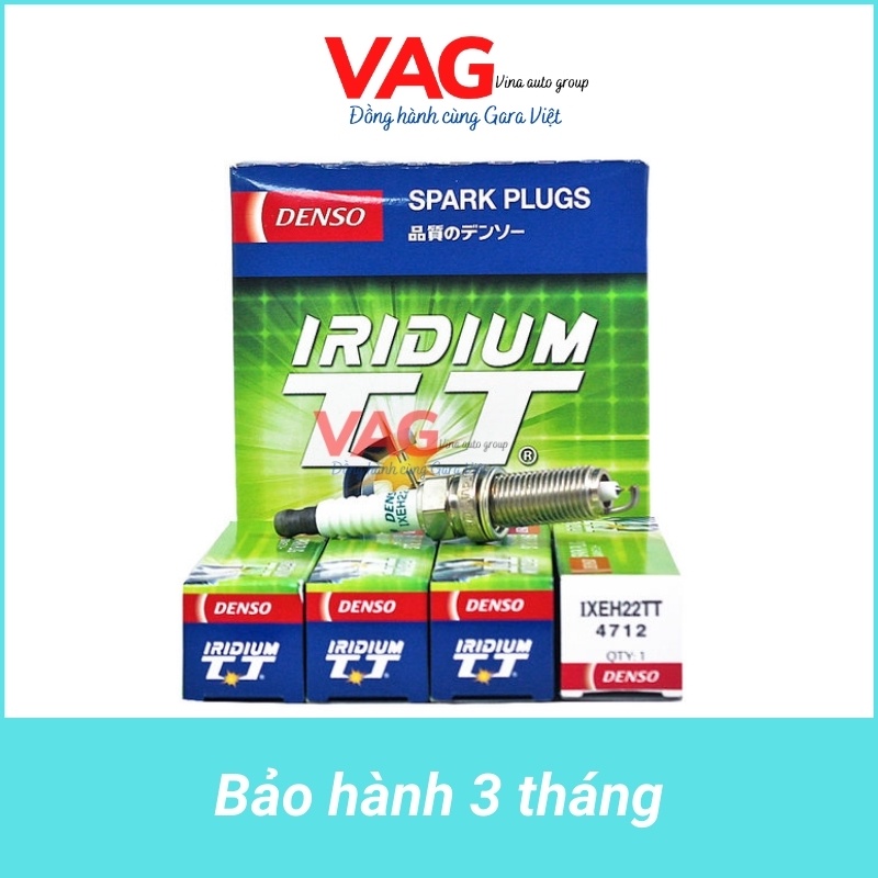 [Chính hãng] Bugi Denso IRIDIUM TT - Vios14-, Yaris, Wigo, Teana, Sunny, X-Trail, Mazda 2, 3, 6, CX-5,... IXEH22TT