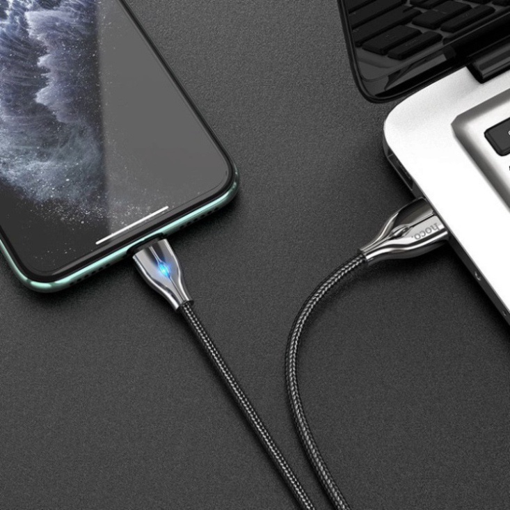 Cáp chính hãng HOCO U88  đèn báo chuyển 7 màu, cáp sạc hoặc truyền dữ liệu