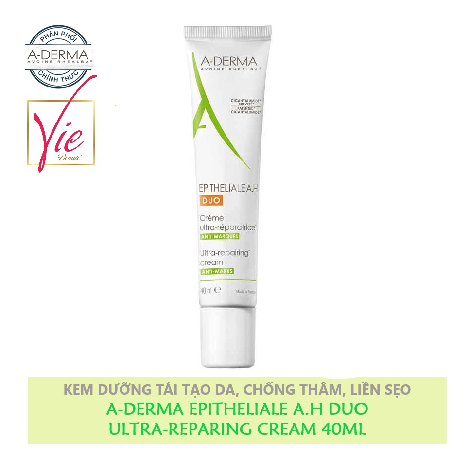 Aderma kem dưỡng ẩm, kem liền sẹo - Kem Dưỡng Ẩm Aderma Epitheliale A.H Duo Ultra-Repairing Cream 40ml