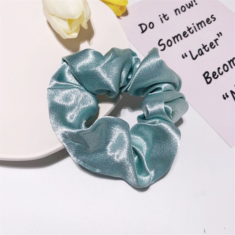 Dây buộc tóc cao cấp nữ Hàn Quốc lụa satin màu trơn cho tóc đuôi ngựa