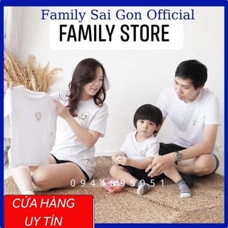 Áo gia đình mẫu mới nhất chất cotton đẹp hình chibi dễ thương