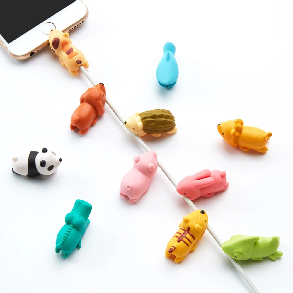 Đầu bảo vệ dây cáp sạc/ tai nghe/ dây cáp USB/ kiểu hoạt hình dễ thương
