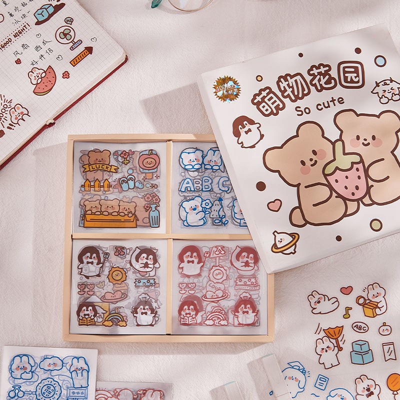 Sticker dán hoạt hình trang trí sổ tay, planner, phụ kiện quà tặng