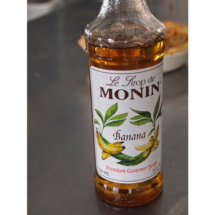 Siro Monin chuối (banana) chai 700ml. Hàng Công ty có sẵn giao ngay