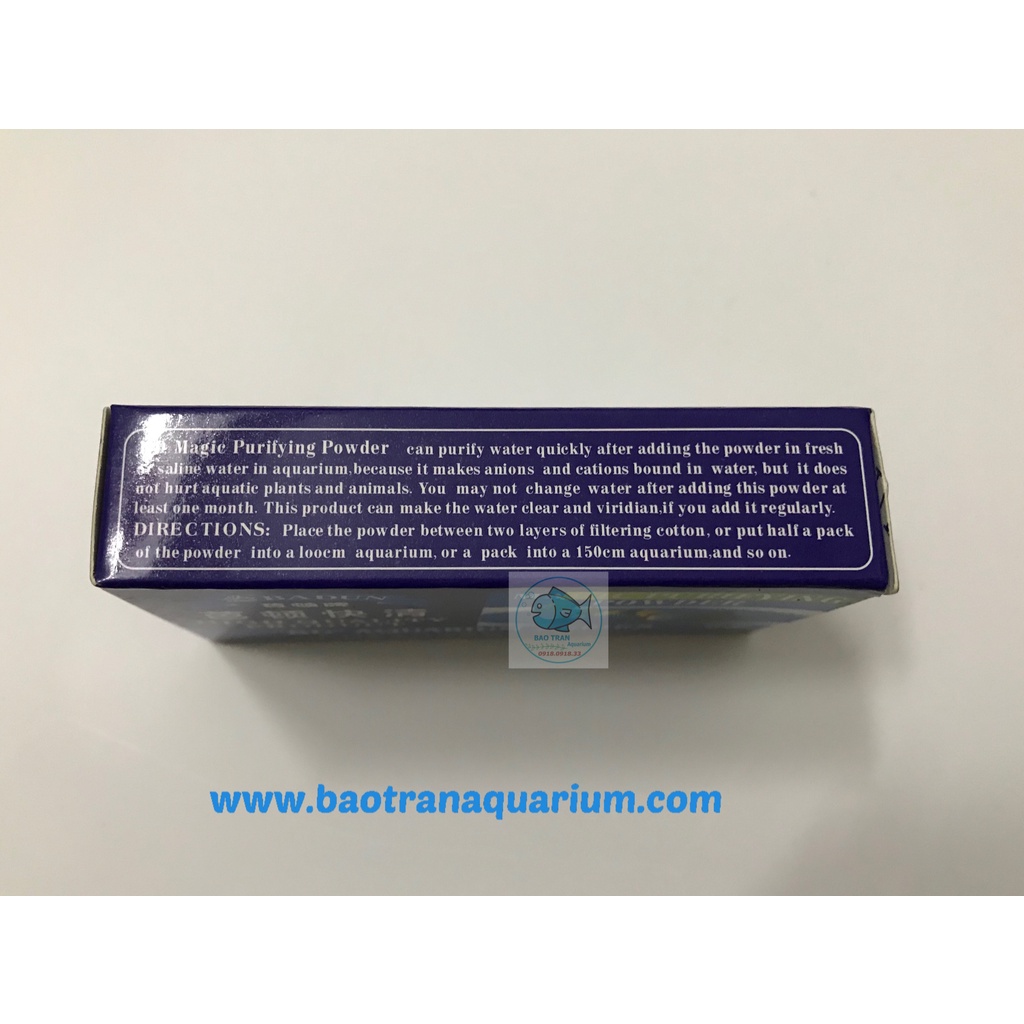 Hộp 5 gói bột BADUN làm trong nước hồ cá thủy sinh