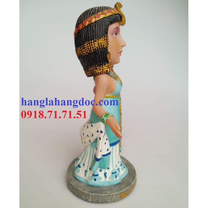 Tượng nữ hoàng Cleopatra, biểu tượng sắc đẹp &amp; quyền lực Ai Cập cổ đại (7x7.5x16cm)