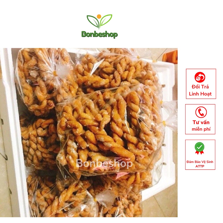 1Kg quẩy Xoắn tẩm đường Dây Thừng Hàng Ngon, loại to Đặc Biệt, giòn xốp