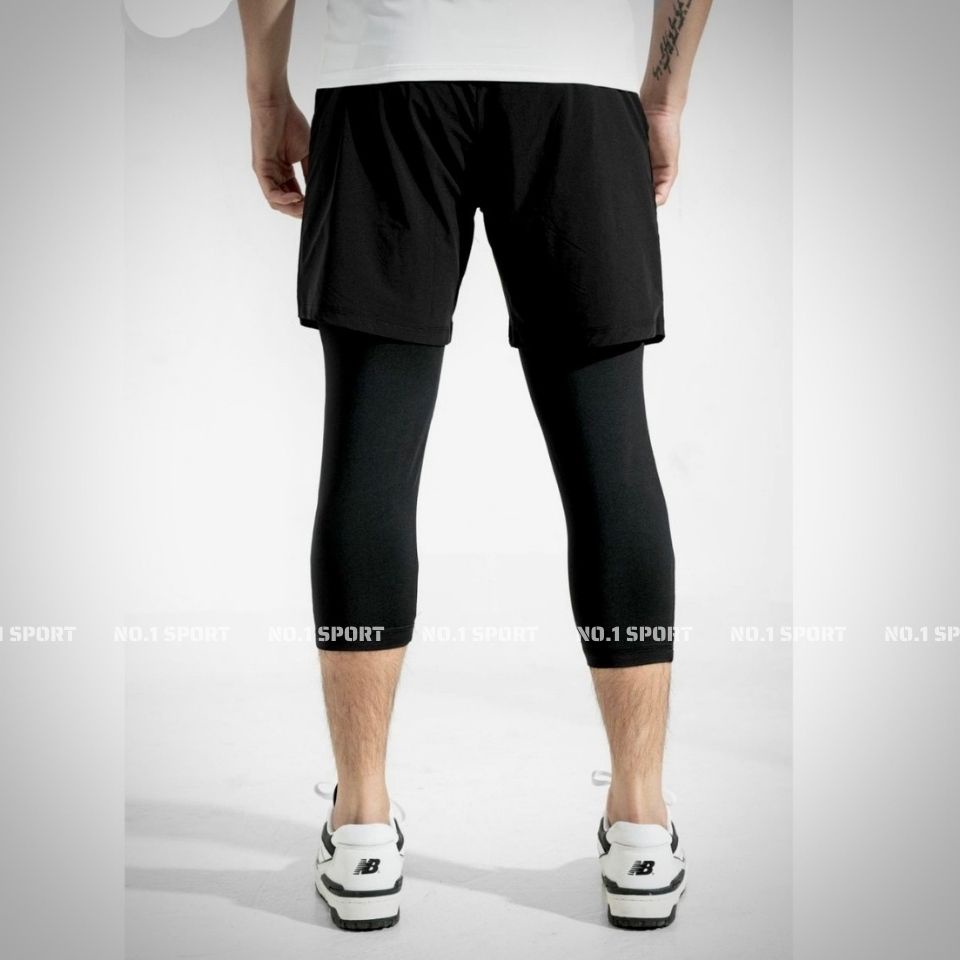 [Siêu Cấp] Short Thể Thao, Chạy Bộ 2 Lớp Dài 3/4, Chất Co Dãn 4 Chiều Hỗ Trợ Tập Luyện